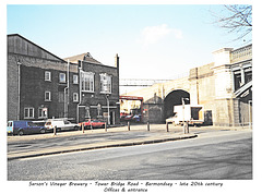 Sarson’s Vinegar Brewery - Tower Bridge Road - Bermondsey - late 20th century Offices & entrance
