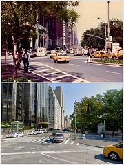 Looking along Central Park West From Columbus Circus (Scan from June 1981)