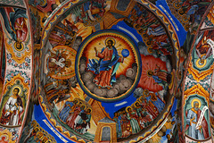 Bulgaria, Rila Monastery, Paintings on the Dome of the Eastern Chapel