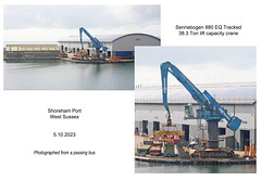 Shoreham Port Sennebogen 38 tonne crane - 5 10 2023