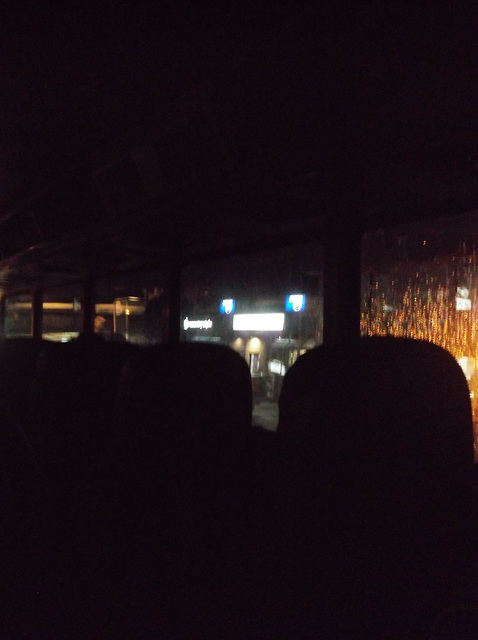 Rainy night bus ride