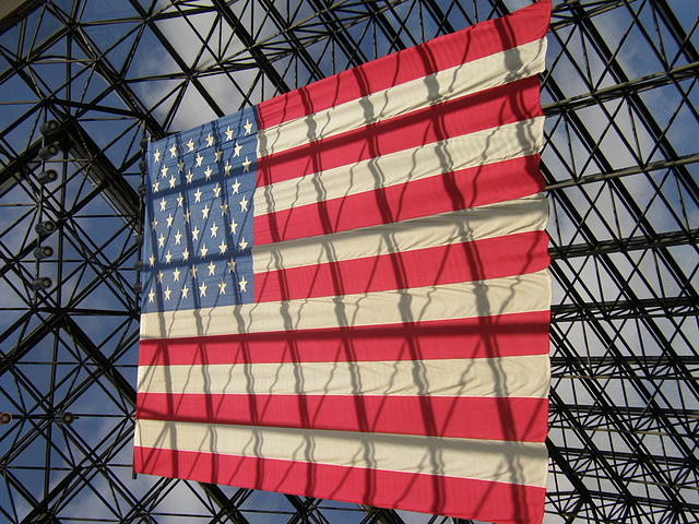 US Flag at the JFK Library
