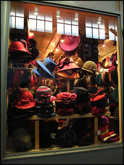 hat shop window