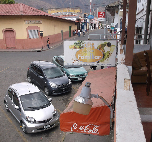 Vue sur publicité Coca-Cola