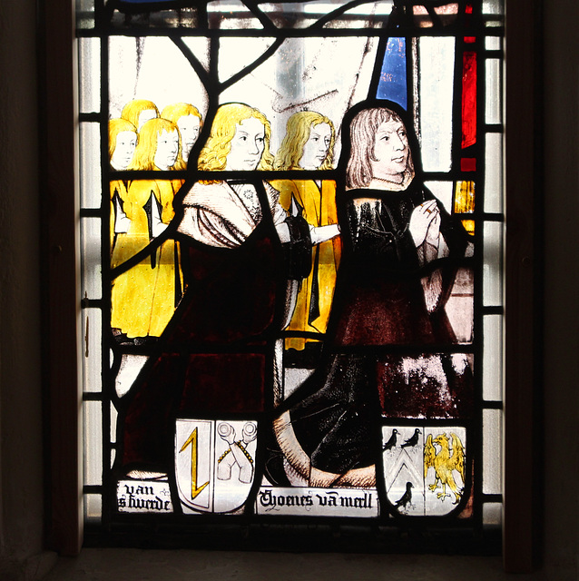 Detail of Stained Glass from Tixall Hall Staffordshire (Demolished), now at Burton Constable Hall, East Riding of Yorkshire