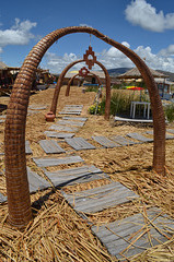 Peru, Uros' Islands, The Enfilade of Reed Arches
