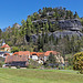 Blick zum Berg Oybin