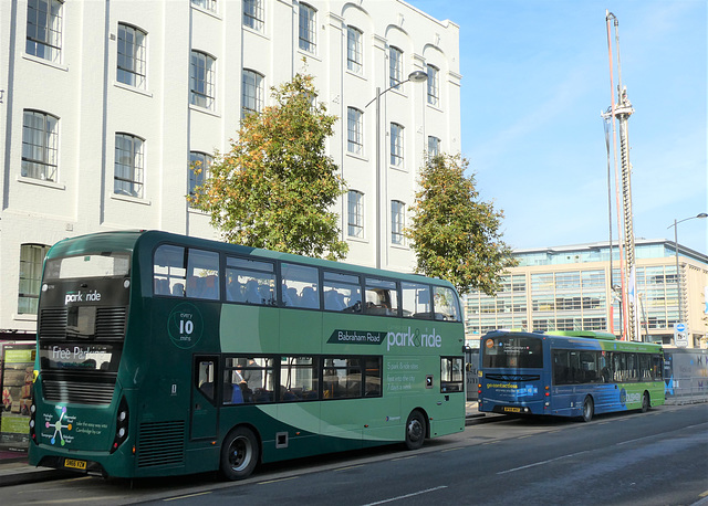 Stagecoach East (Cambus) 10798 (SN66 VZW) and 21301 (BF65 WKO) in Cambridge - 6 Nov 2019 (P1050064) Stagecoach East (Cambus) 10798 (SN66 VZW) and 21301 (BF65 WKO) in Cambridge - 6 Nov 2019 (P1050064)
