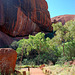 Der Zaun und die Bank am Uluru