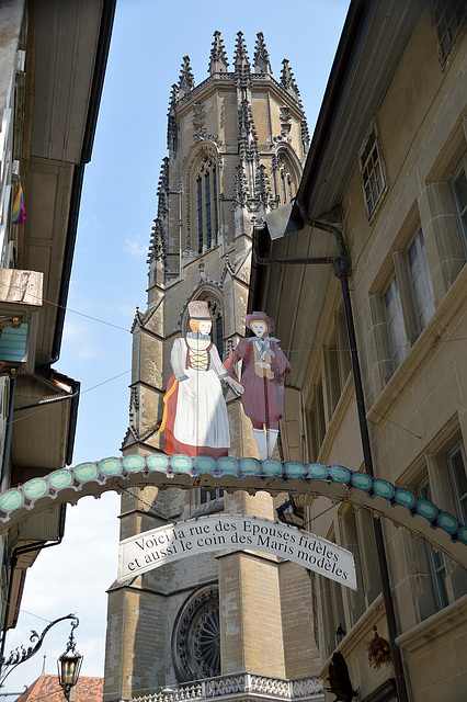 Auf dem Weg zur Kathedrale in Freiburg