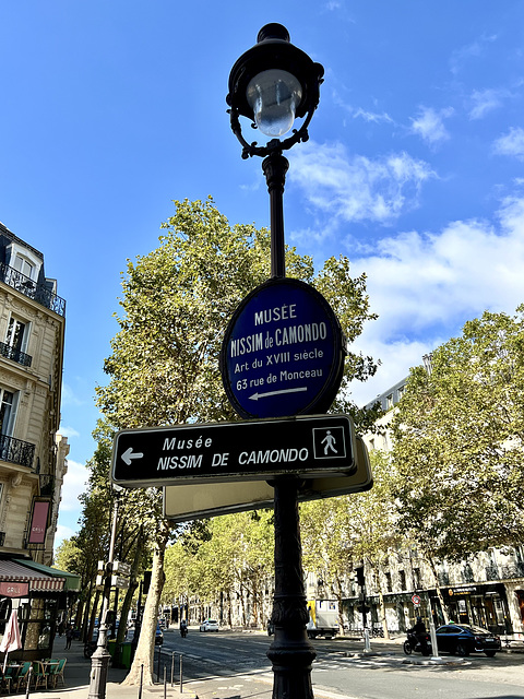 Paris 2024 – Sign for Musée Nissim de Camondo