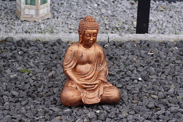 Ein Buddha im Kiesbett