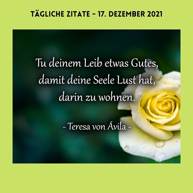 Tägliche Zitate - 17. Dezember 2021