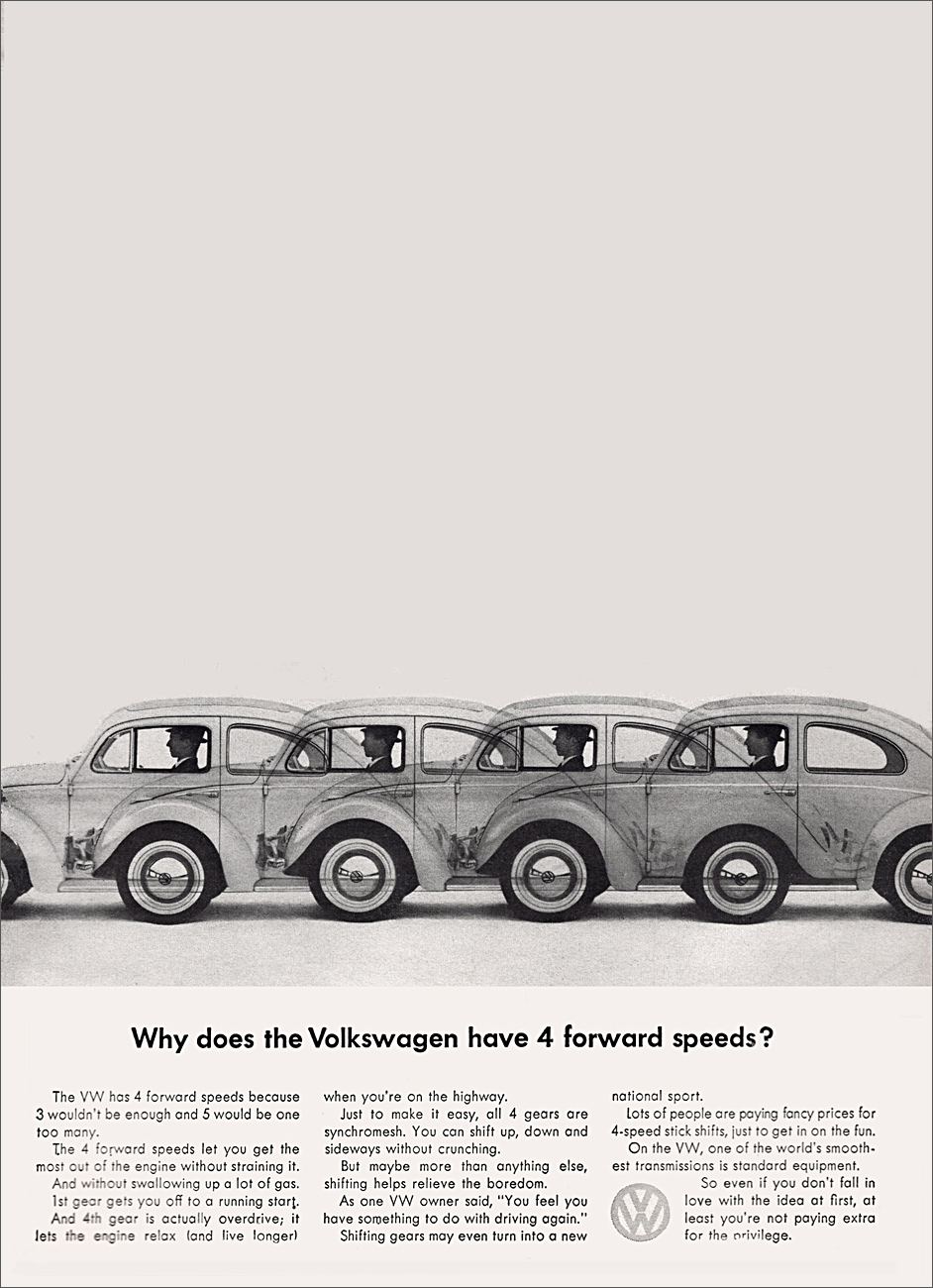 Volkswagen Beetle Automobile Ad, 1963