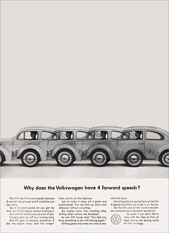 Volkswagen Beetle Automobile Ad, 1963