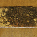 grange barn, coggeshall, essex,pseudo mosaic incised c14 tile found at the kiln site at tilkey near coggeshall