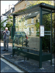 bus stop reflection