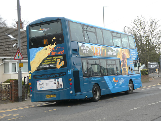 First Eastern Counties 37569 (AU58 ECN) in Great Yarmouth - 29 Mar 2022 (P1110057)