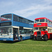 DSCF1127  First Eastern Counties W219 XBD in Great Yarmouth heritage livery and (former) Westcliff-on-Sea Motor Services AJN 825