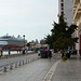 Greece, Thessaloniki, Leoforos Nikis Quay and Cruise Liner in the Port