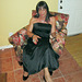 Black Satin Ball Gown