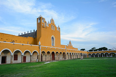 Mexico, Izamal, Courtyard of the Convent of San Antonio