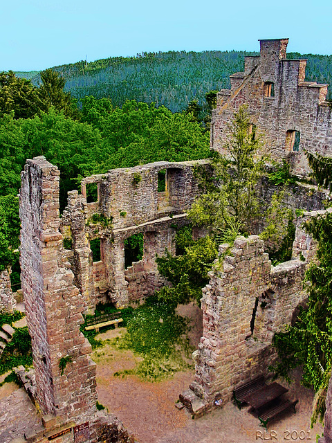 Zavelstein, Blick vom Bergfried auf den „Alten Bau“