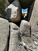 Rock window. You don't have to go through here, but it does knock 20 minutes off the time! (and it's far easier than it looks!)
