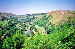 Looking towards Upperdale along the River Wye from Monsal Head (Scan from June 1989)