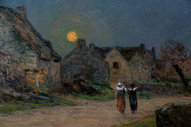 "Lever de lune en Bretagne" (détail) (Maxime Maufra - 1899)