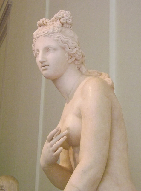 Detail of a Statue of Aphrodite of the Dresden-Capitoline Type in the Naples Archaeological Museum, July 2012