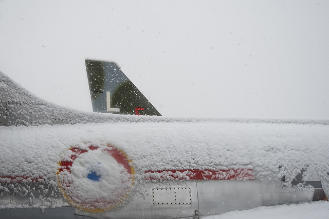 Snow at Pima Air and Space Museum