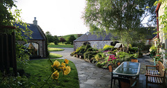 Early morning sunshine in the Courtyard