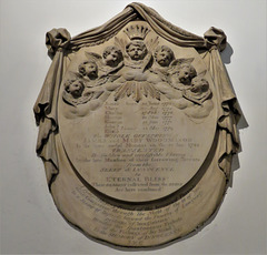 st peter cornhill, london (28)c18 tomb of seven woodmason children who died in a fire +1782, each represented by a cherub on this monument designed by bartolozzi and carved by ryley