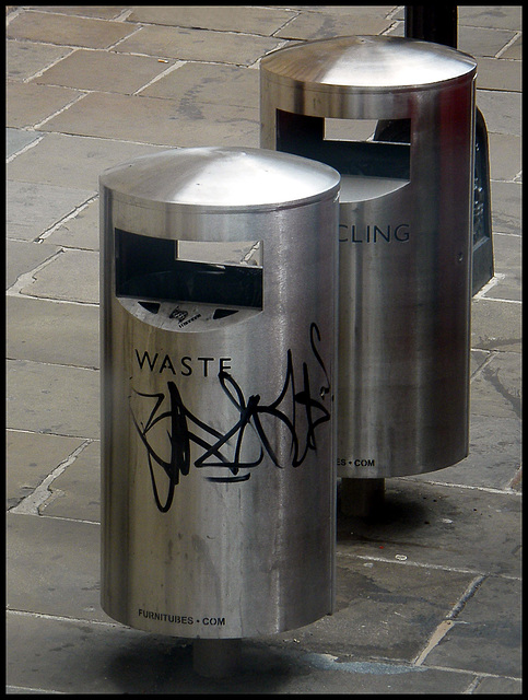 tacky metal waste bins