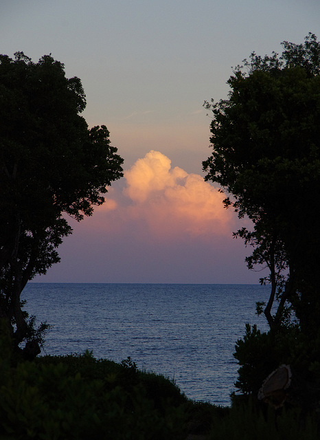 Sunset reflected in the Eastern sky