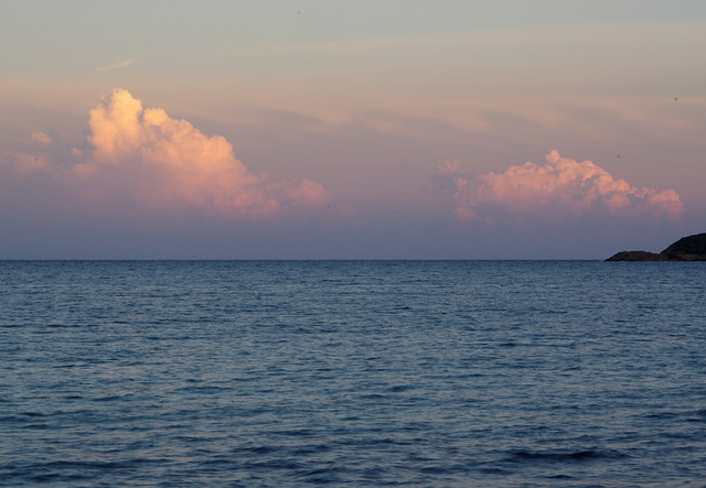 Sunset reflected in the Eastern sky