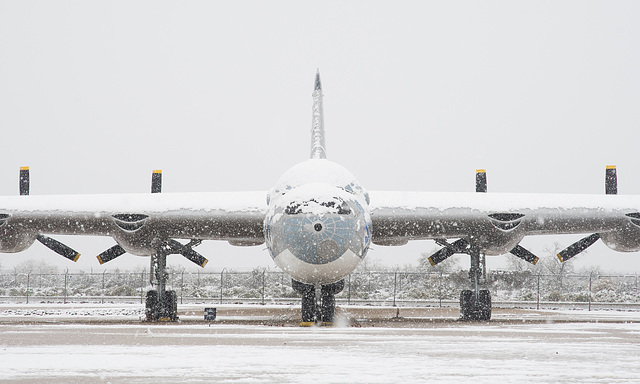 Snow at Pima Air and Space Museum