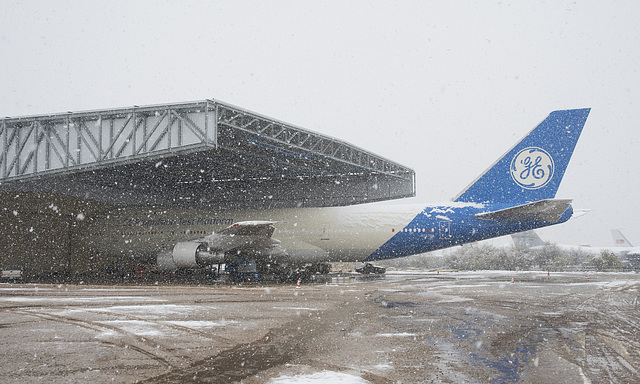 Snow at Pima Air and Space Museum