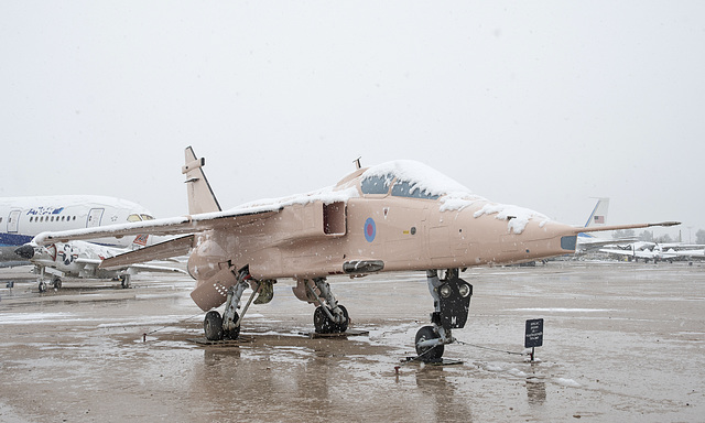 Snow at Pima Air and Space Museum