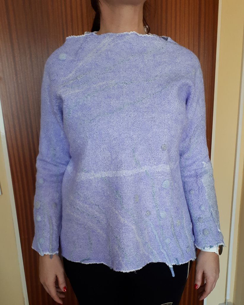 felt blouse: cotton gauze and merino