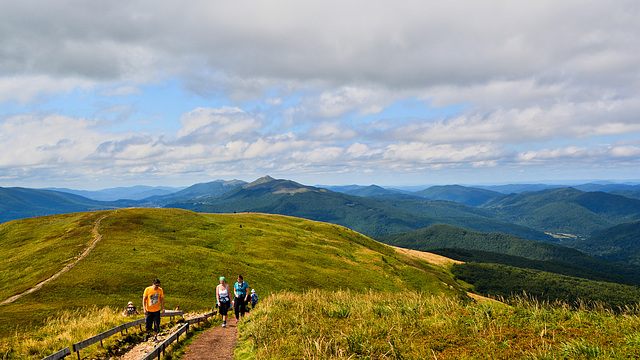 Hiking trails in the Bieszczady Mountains, Carpathians Poland