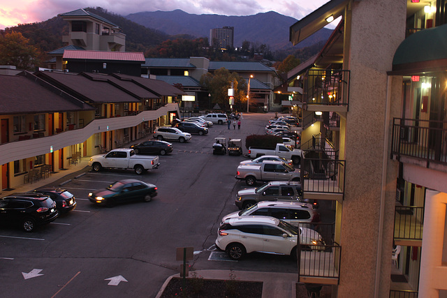 Late evening from our Motel balcony......Gatlinburg Tennessee ....USA     2018