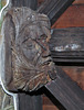 bovey tracey church, devon  c16 wooden boss in porch (2)