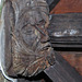 bovey tracey church, devon  c16 wooden boss in porch (2)