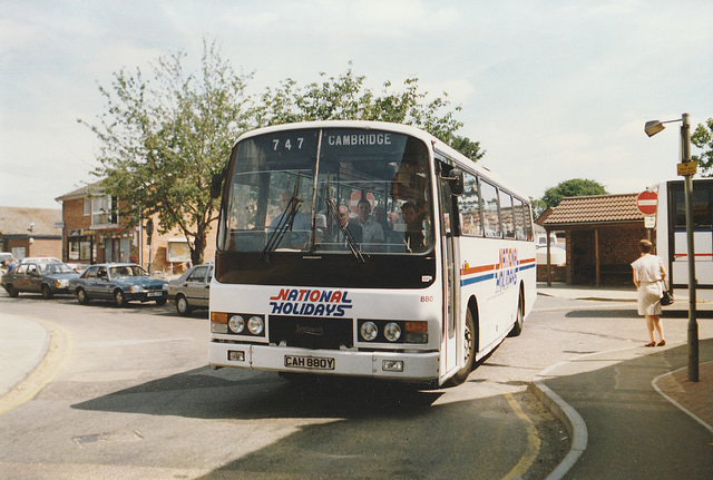 Ambassador Travel 880 (CAH 880Y) in Mildenhall - 24 Jun 1989 (90-05)