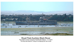RFA Black Rover Portsmouth Harbour 11 7 2019