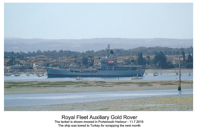 RFA Gold Rover Portsmouth Harbour 11 7 2019