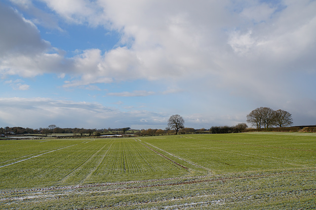 Snow clouds gathering near Gnosall