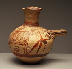 Mycenaean Jug with a Man and a Bull in the Getty Villa, June 2016